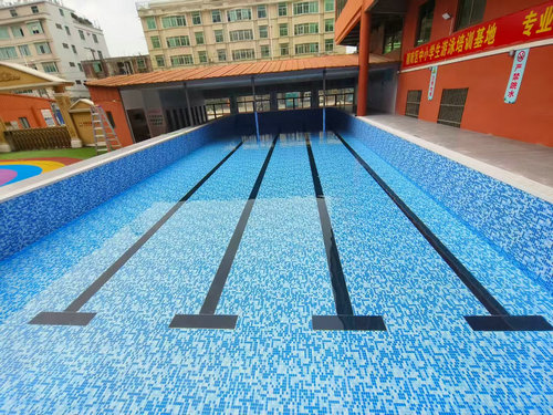 修水学校钢结构拼装游泳池防水胶膜泳池项目